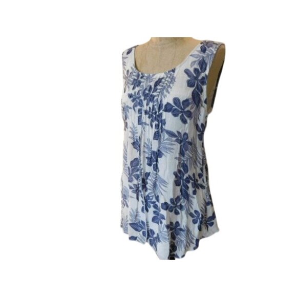 Papillon size M Medium Scoop neck Longer Tunic Flowy Blouse Top - Picture 2 of 2